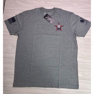 Grunt Style Mens True Freedom Is‎ Rebellion Graphic Tee Gray XL CGS0126-Mens-XL